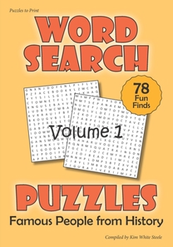 Paperback Word Search Puzzles - Famous People from History Book