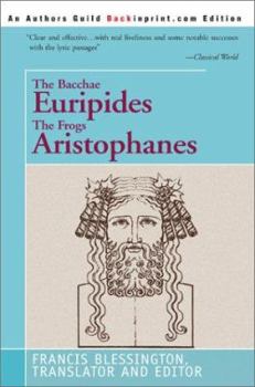 Paperback The Bacchae Euripides The Frogs Aristophanes Book