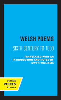 Paperback Welsh Poems: Sixth Century to 1600 Book