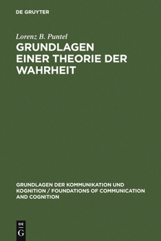 Hardcover Grundlagen einer Theorie der Wahrheit [German] Book