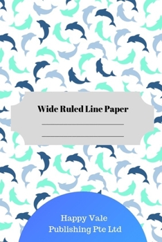 Paperback Cute Dolphin Theme Wide Ruled Line Paper Book