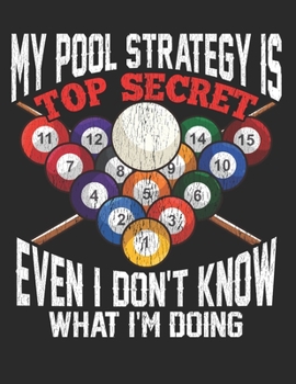 My Pool Strategy is Top Secret Even I Dont Know what Iam Doing: Planner Weekly and Monthly for 2020 Calendar Business Planners Organizer For To do list 8,5“ x 11“ Pool Billiard Snooker