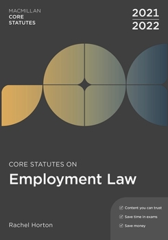 Paperback Core Statutes on Employment Law 2021-22 Book