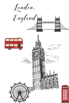 Paperback London, England: 6x9 Planner Book