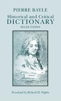 Paperback Historical and Critical Dictionary: Selections Book