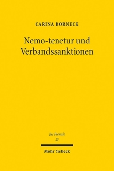 Hardcover Nemo-Tenetur Und Verbandssanktionen [German] Book
