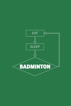 Eat Sleep Badminton Loop: Journal with quote "Eat Sleep Badminton".
