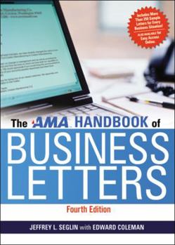 Hardcover The AMA Handbook of Business Letters Book