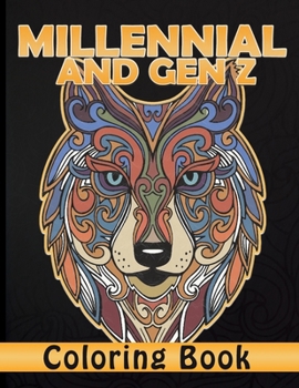 Paperback Millennial and Gen Z Coloring Book.: Coloring Book with Animal Mandalas Book