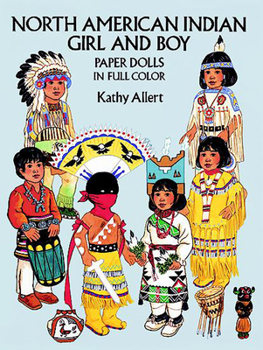 Paperback North American Indian Girl and Boy Paper Dolls Book