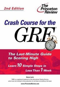 Paperback Crash Course for the GRE, Second Edition Book