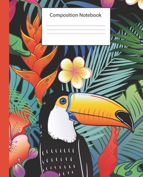 Composition Notebook: Animal Print Pelican Notebook|Wide Ruled School Notebook| Exotic Zebra Cover|150 pages