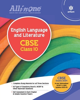 Paperback All In One Class 10th English Language and Literature for CBSE Exam 2024 Book