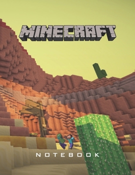 Paperback Minecraft Notebook: Player's Notebook, Sketchbook, Diary, Journal, For Kids, For A Gift, To School - 150 Wide Ruled Blank Pages - 8.5" x 1 Book