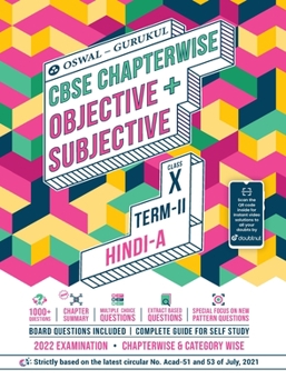 Paperback Hindi-A Chapterwise Objective + Subjective for CBSE Class 10 Term 2 Exam [Hindi] Book