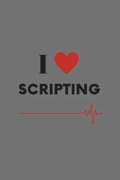 I Heart Scripting: (Charcoal Grey Blank Lined Journal)