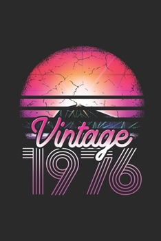 Vintage 1976: Blank Lined Notebook (6 x 9 - 120 pages) Birthday Themed Notebook for Daily Journal, Diary, and Gift