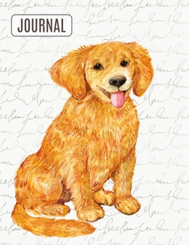 Big Fat Bullet Style Journal Notebook Cute Retriever: Huge Dot Grid Book For Journaling Over 300 Numbered Pages (Dog Lovers Series)