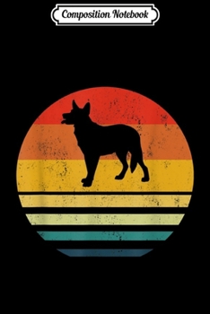 Paperback Composition Notebook: Australian Cattle Vintage Silhouette 60S 70S Retro Journal/Notebook Blank Lined Ruled 6x9 100 Pages Book