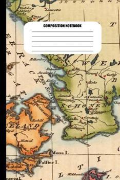 Composition Notebook: Vintage Map (100 Pages, College Ruled)
