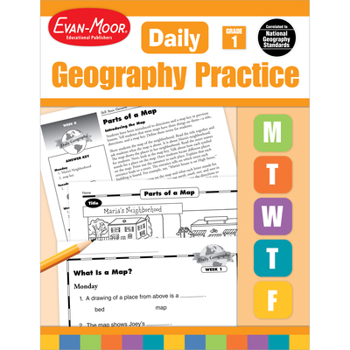 Paperback Daily Geography Practice: Grade 1 Book