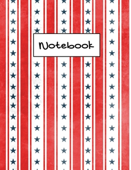 Notebook: Lined Patriotic Blue Stars Notebook (Composition Book, Journal), 100 pages, 8.5 x 11, Journal Matte Finish