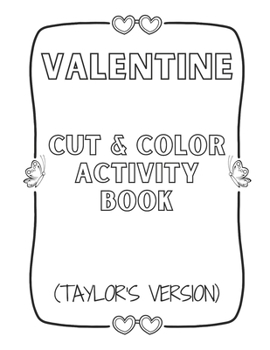 Paperback Valentine Cut & Color Activity Book (Taylor's Version) Book