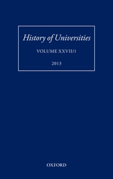 Hardcover History of Universities, Volume XXVII/1 Book
