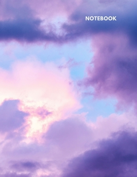 Paperback Notebook: Lined Journal Notebook - Pink Purple Clouds - 120 pages - Large (8.5 x 11 inches) - College Ruled Book
