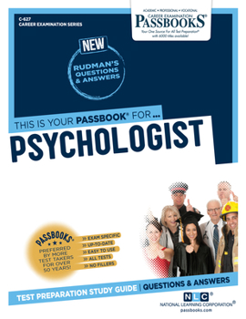 Paperback Psychologist (C-627): Passbooks Study Guide Volume 627 Book