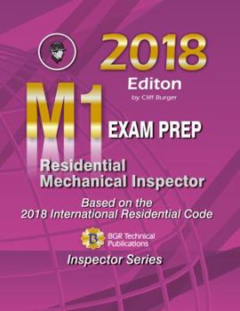 Paperback 2018 Residential Mechanical Inspector M1 EXAM PREP Book