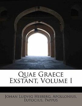 Paperback Quae Graece Exstant, Volume I [Latin] Book