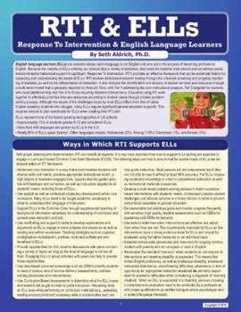 Paperback RTI & ELLs: Response To Intervention & English Language Learners Book