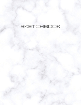 Paperback Sketchbook: Artist's Notebook for Drawing, Designing, Sketching and Writing. Large 8.5 x 11 size, 120 blank pages. White Marble Mo Book