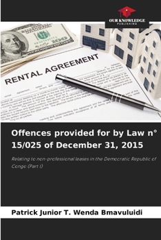 Paperback Offences provided for by Law n° 15/025 of December 31, 2015 Book