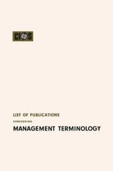 Paperback List of Publications Concerning Management Terminology Book