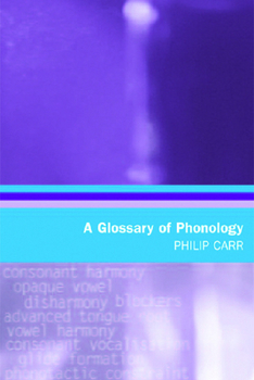 Paperback A Glossary of Phonology Book