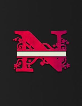 College Ruled Notebook : Letter N - Classy Monogrammed Initial N Daily Composition Notebook