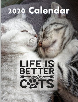 Life Is Better With Cats 2020 Calendar: 12 Month Wall Calendar, 11 x 17, Calendar Planner