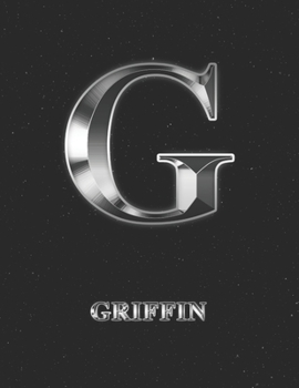 Paperback Griffin: 2 Year Weekly Planner with Note Pages (24 Months) - Silver Effect Personalized Custom Letter G Initial First Name - 20 Book