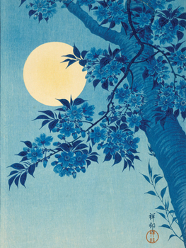 Blossoming Cherry on a Moonlit Night Journal (Deluxe Binding with Gold Gilded Pages)