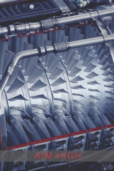 Airplane Fighter Jet Engine Aim High Collection Travel Lined Journal, Volume 13,  College Ruled Notebook, Softcover Writing Notepad Gift, 120 Pages