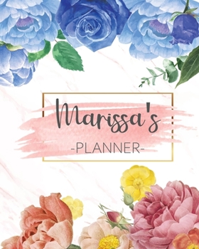 Marissa's Planner: Monthly Planner 3 Years January - December 2020-2022 | Monthly View | Calendar Views Floral Cover - Sunday start