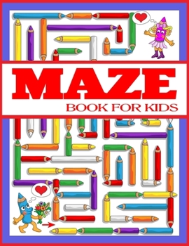Paperback Maze Book for Kids: The Amazing Big Mazes Puzzle Activity workbook for Kids with Solution Page Book
