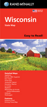 Map Rand McNally Easy to Read: Wisconsin State Map Book