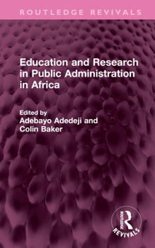Hardcover Education and Research in Public Administration in Africa Book