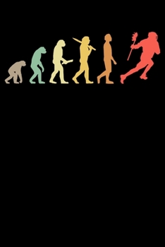 Lacrosse Player Notebook: Retro Lacrosse Evolution 6 x 9 Dotted Dot Grid Journal Gift For Lacrosse Players (108 Pages)