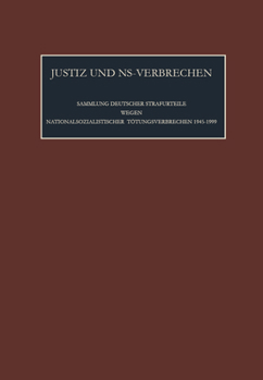 Hardcover Justiz Und Ns-Verbrechen. Band 1 [German] Book