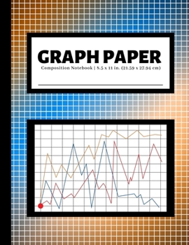 Paperback Graph Paper Composition Notebook: 4x4 Quad Ruled Graphing Grid Paper - Math and Science Notebooks - 100 Pages - Blue Orange Book