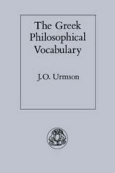 Paperback Greek Philosophical Vocabulary Book
